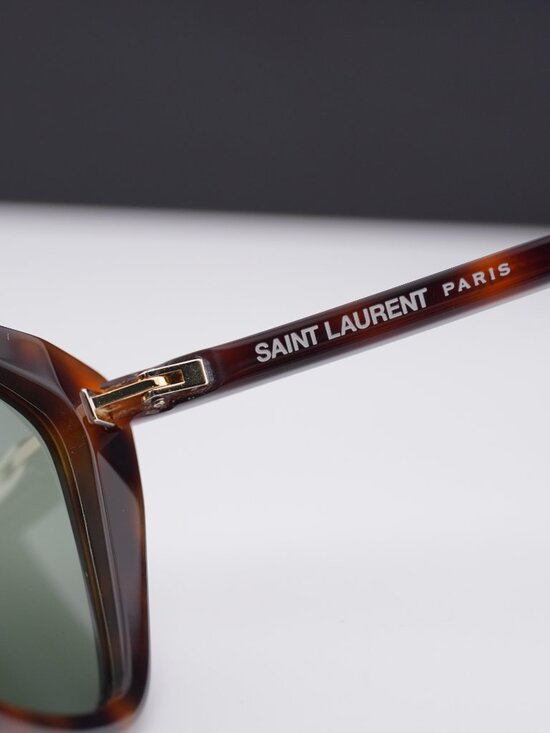 Saint Laurent SL 775/F 003 Cat Eye Women Sunglasses - Havana / Green main image 8